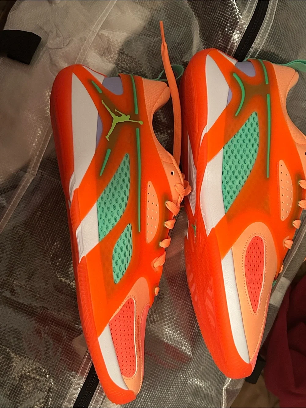 Jordan Orange & Coral Low-Top Athletic Sneakers